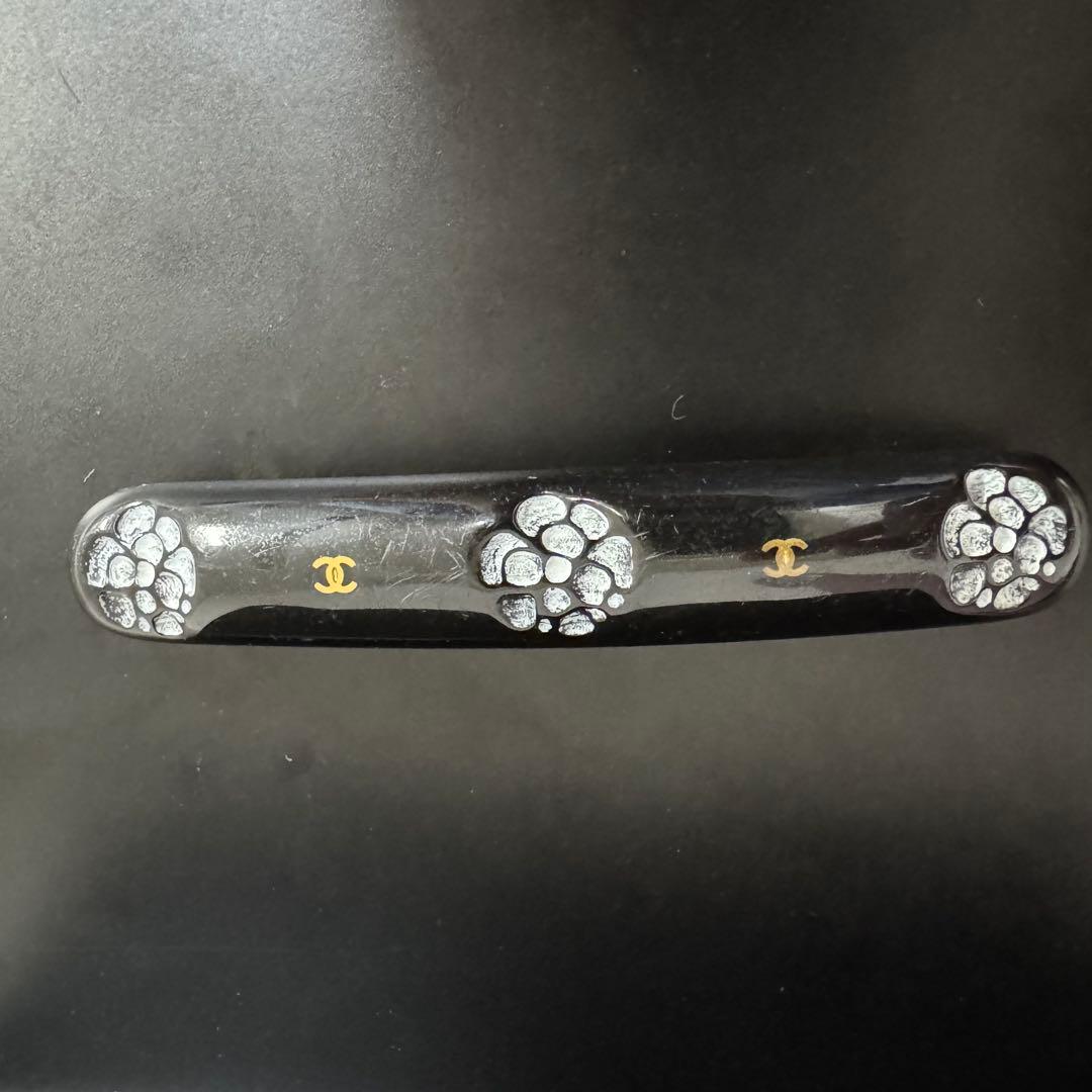 最終値下げ　希少　CHANEL シャネル　バレッタ　カメリア　ココマーク