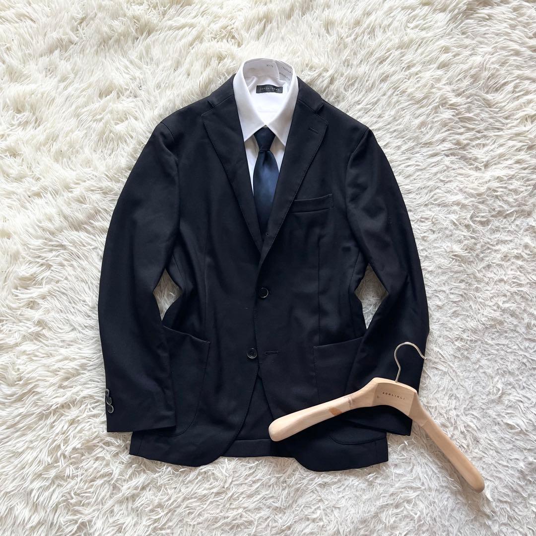 <美品>BOGLIOLI WIGHT ネイビー コットン 春夏 ジャケット 44