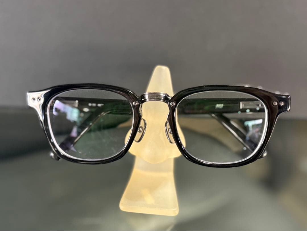 m*a様 999,9 M-151 48ロ21 140ブラックフレーム メガネ(度