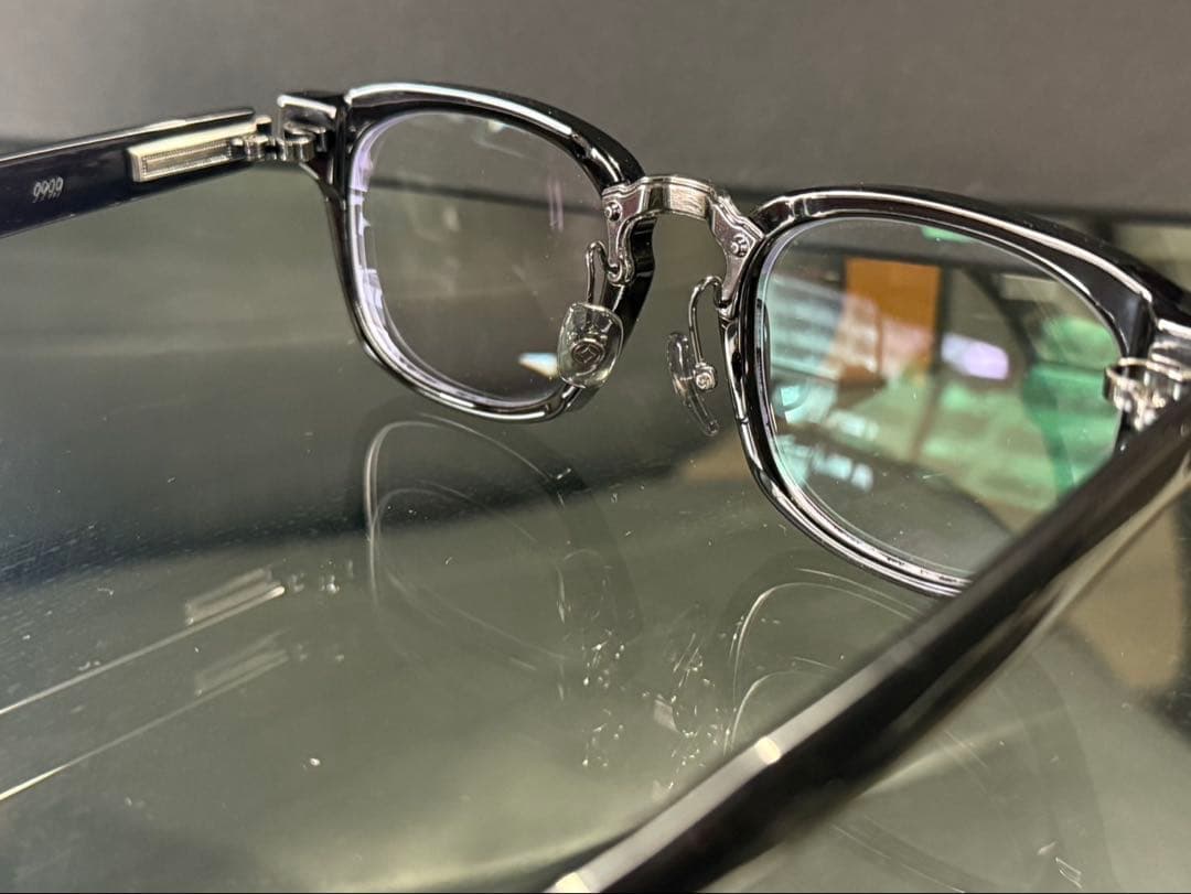 m*a様 999,9 M-151 48ロ21 140ブラックフレーム メガネ(度