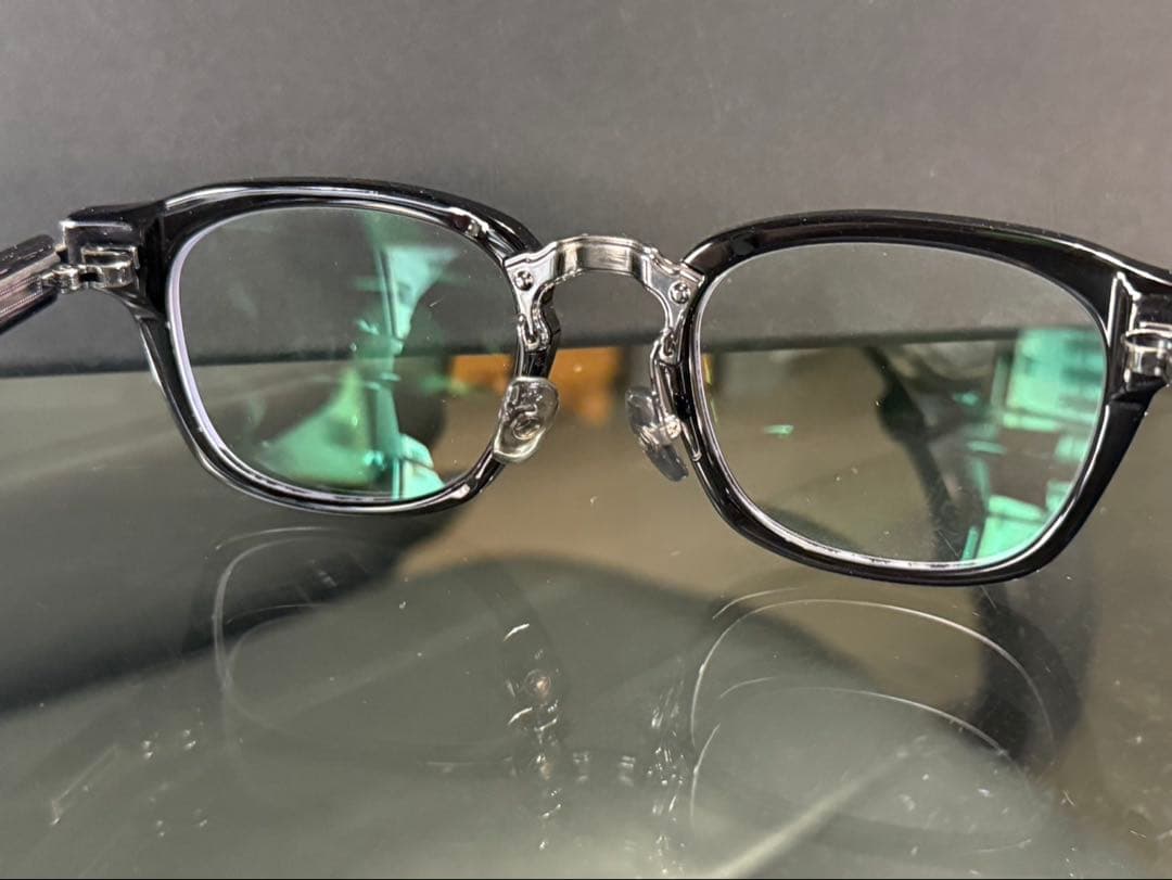 m*a様 999,9 M-151 48ロ21 140ブラックフレーム メガネ(度