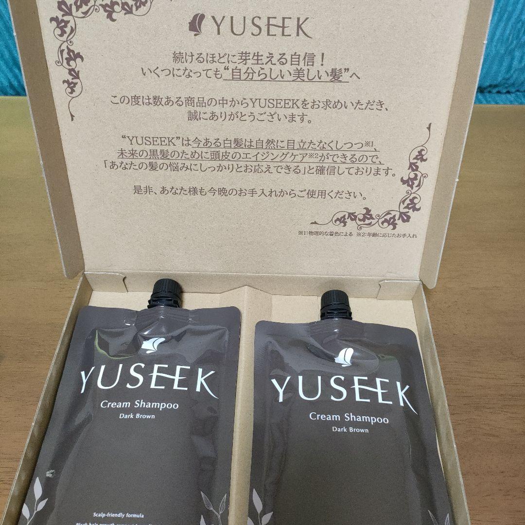 YUSEEK クリームシャンプーダークブラウン 350g 2個セット