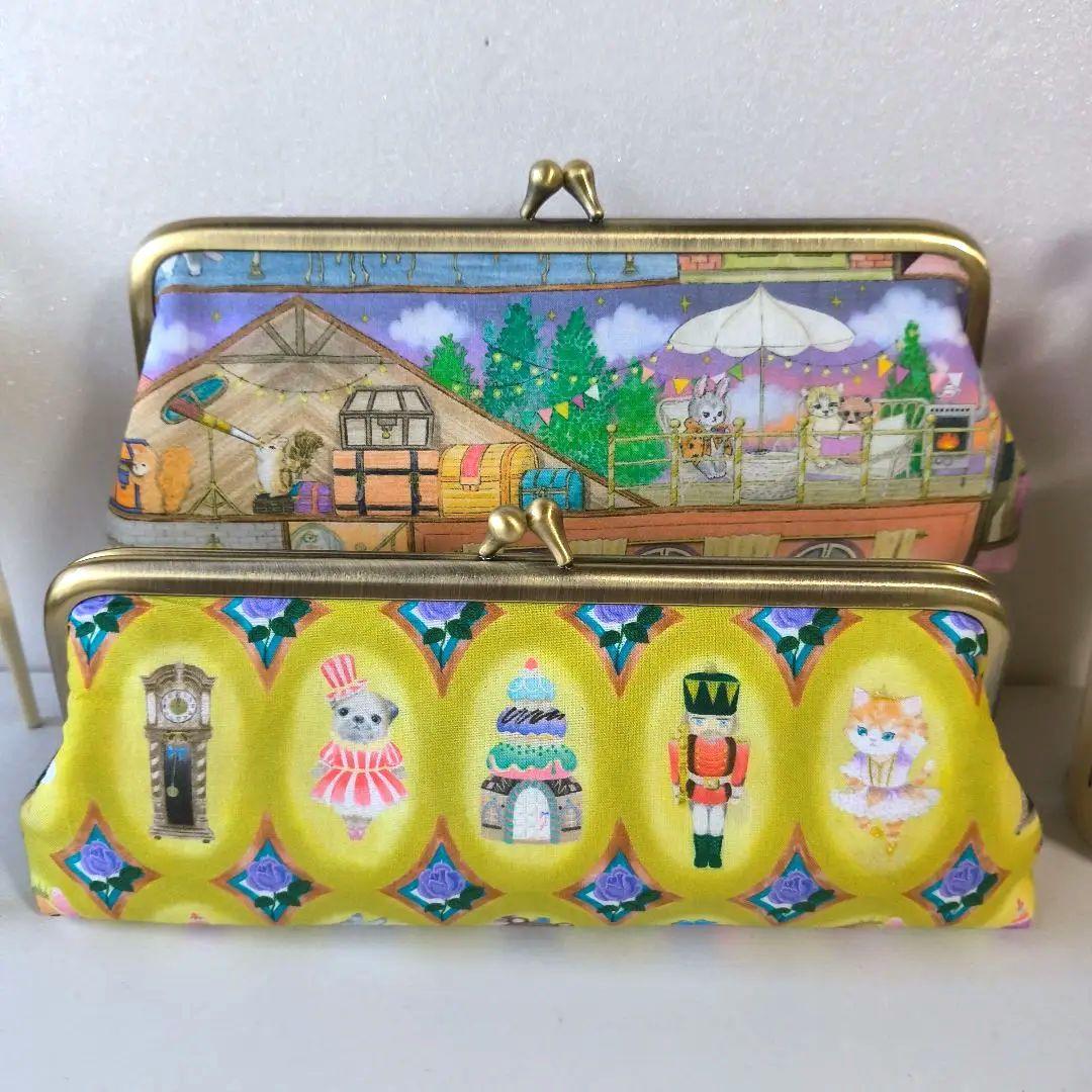 ユキエモン♥がま口バッグ♥ハンドメイド