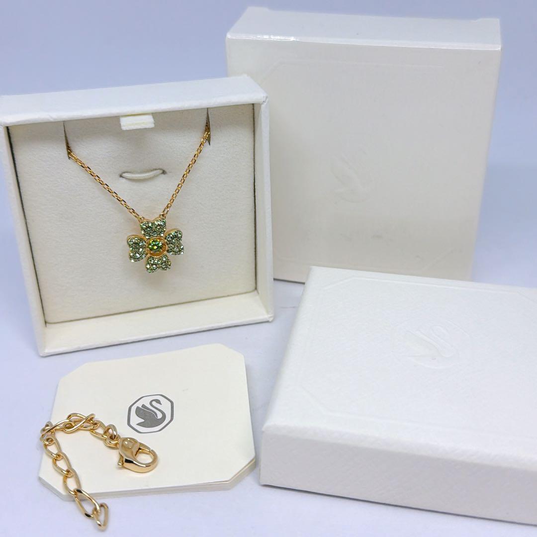 スワロフスキー Idyllia クローバー ペンダント ゴールド ネックレス