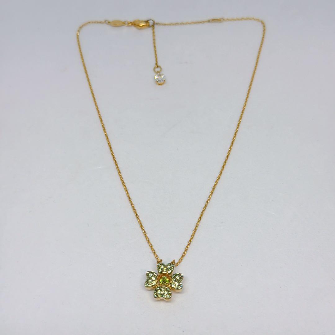 スワロフスキー Idyllia クローバー ペンダント ゴールド ネックレス