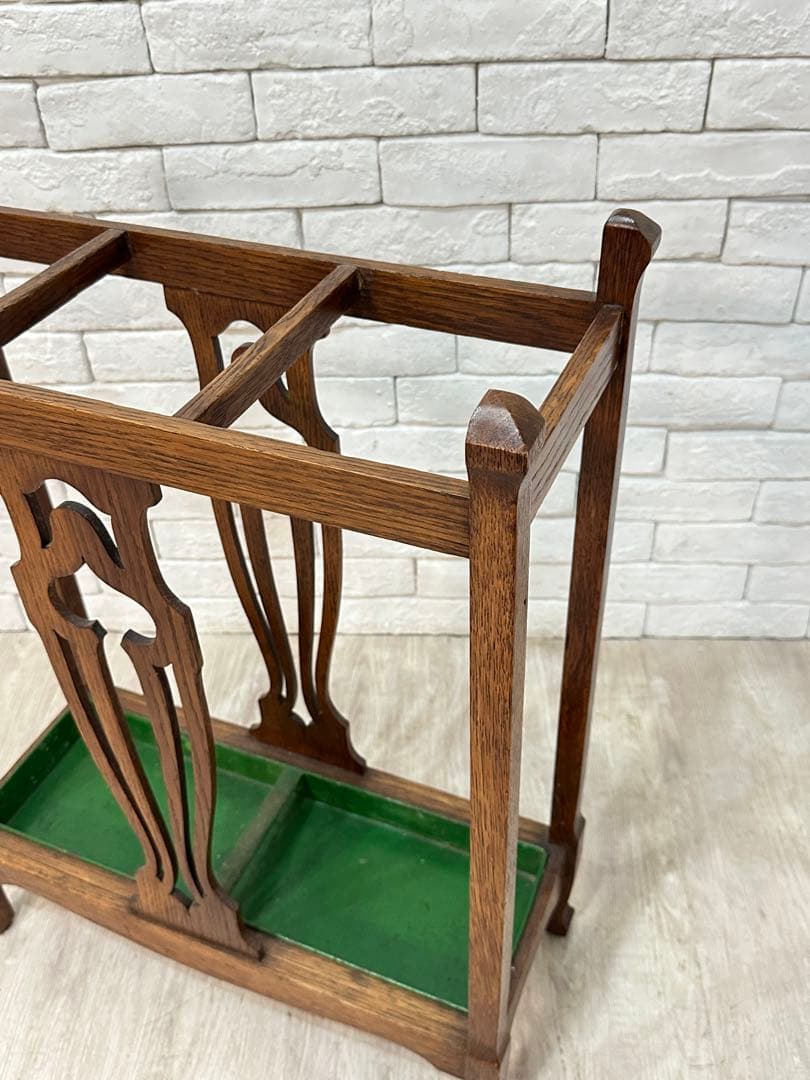 ⭐️【ディー】イギリス　アンティーク　傘立て　スタンド　オーク材　希少