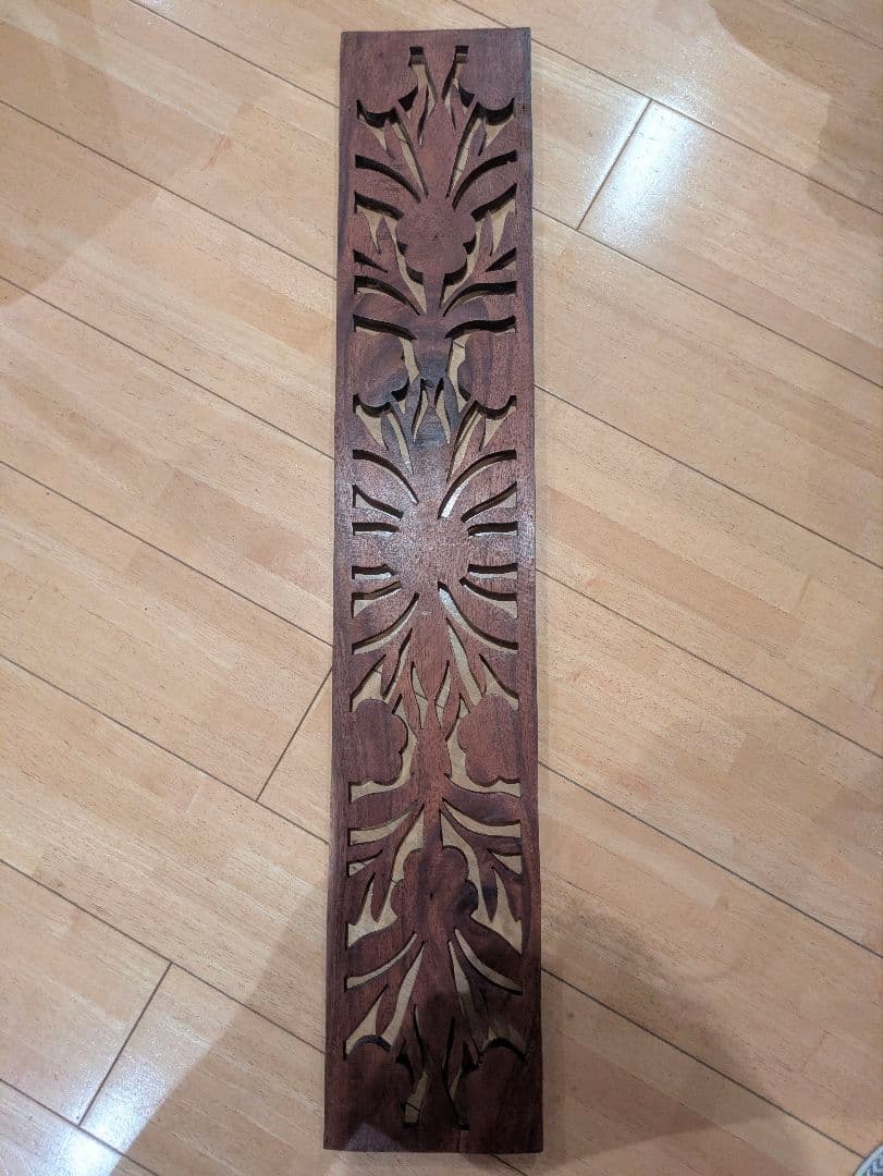 えむさん専用　バリ雑貨　木製レリーフ、花彫刻　約90x18.5cm　5枚セット
