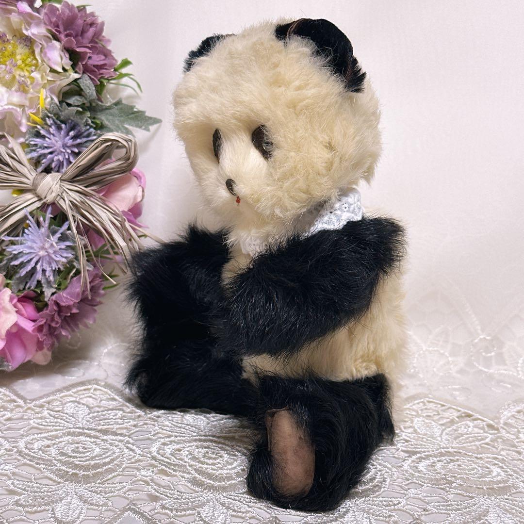 ❤️超激レア！！❤️リアルファーのアンティークパンダ　テディベア　アンティークベア