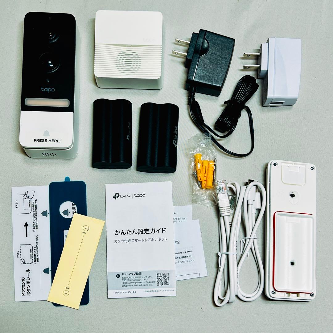 【バッテリー2個付】TP-Link Tapo D230S1 スマートドアホン