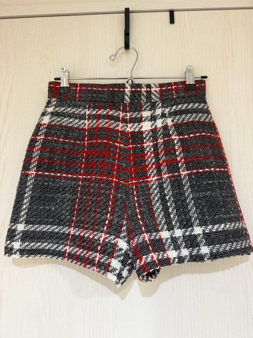 sheller シェリエツィードキュロット グレー 赤