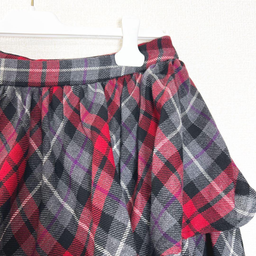 ヴィヴィアンウエストウッド　ティアード　ミニ　スカート　チェック　変形