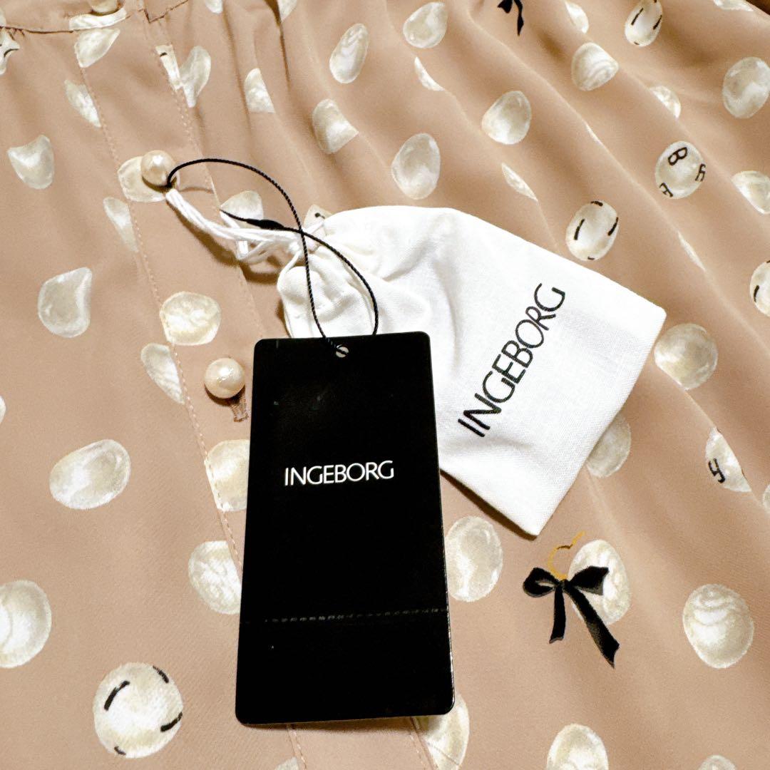 【新品未使用】インゲボルグ　パール水玉pt.チュニック　ブラウス