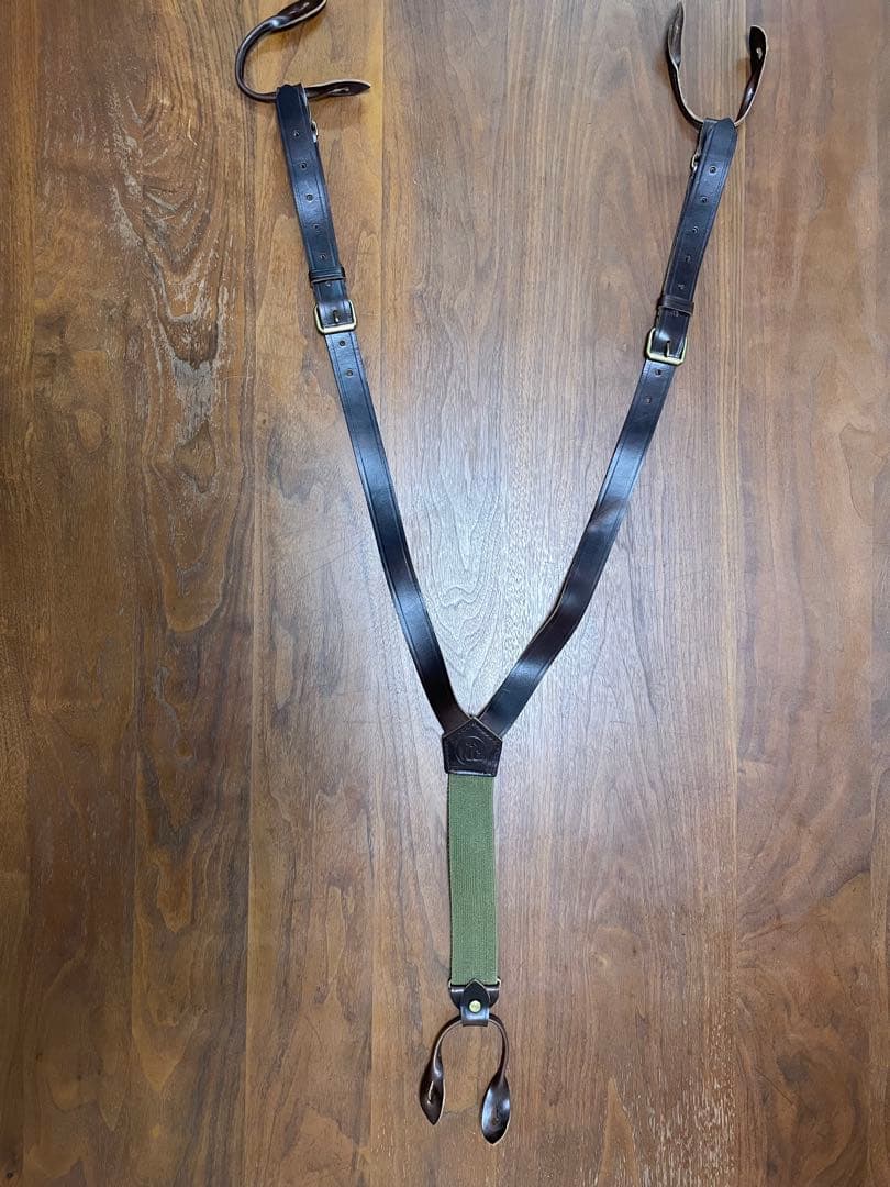 Nigel Cabourn ナイジェルケーボン エクセルレザー サスペンダー