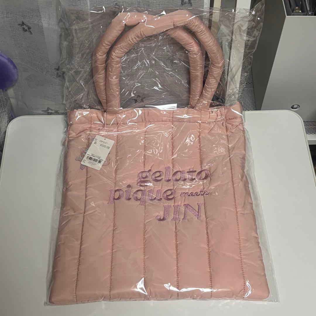 btsジェラートピケ トートバッグ ピンク ジン コラボ