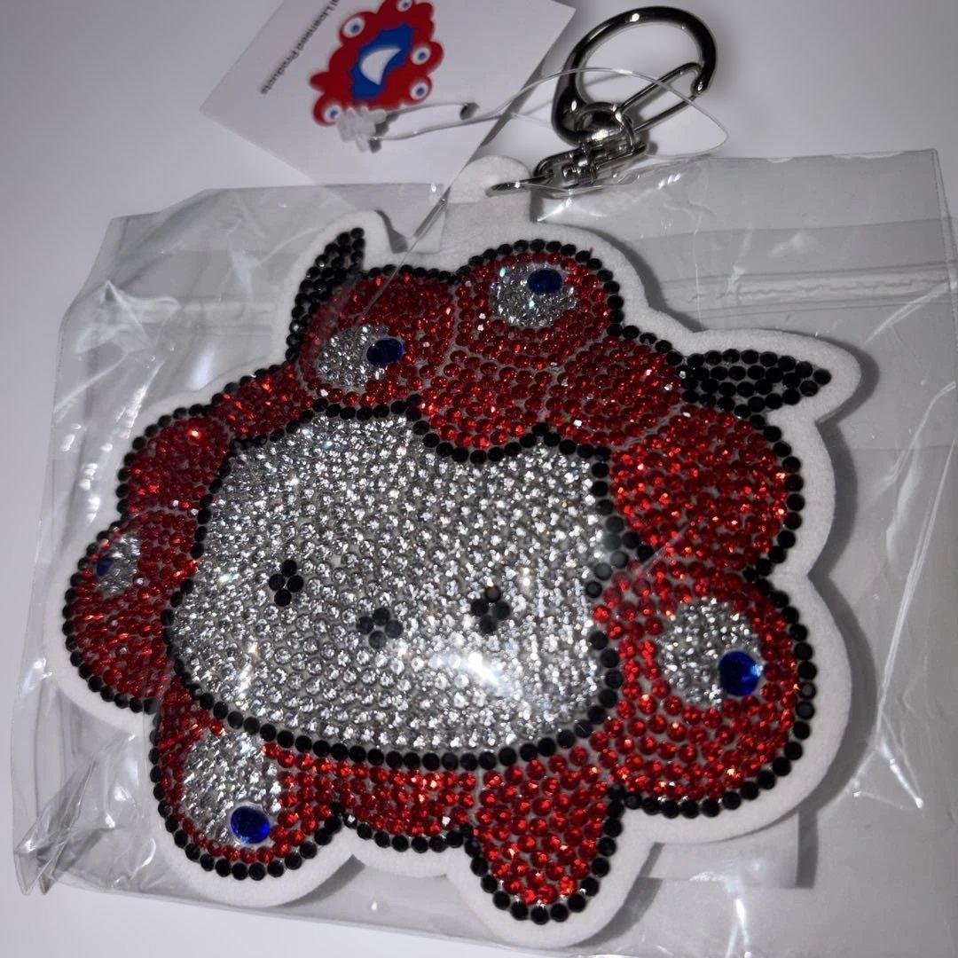 大阪関西万博　サンリオ　ミャクミャク　キラキラレザーキーホルダー