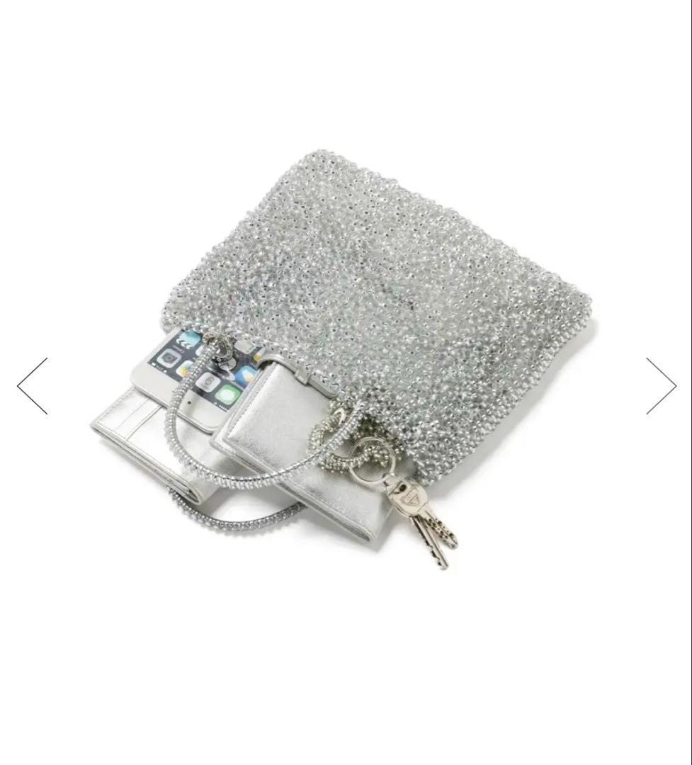 週末お値下げ♡スタンダードスクエア ミディアム(Dリング付き)フラミンゴシルバー