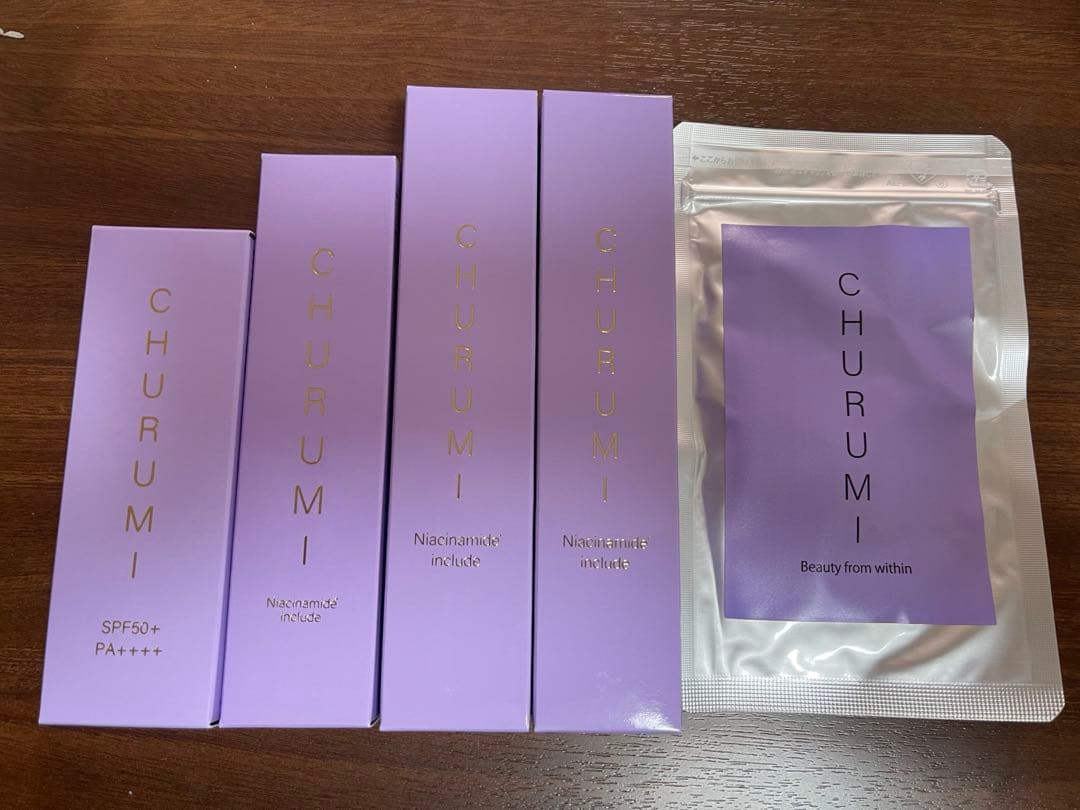 CHURUMIファンデーション＆クリーム、アイクリーム、サプリメント5個セット