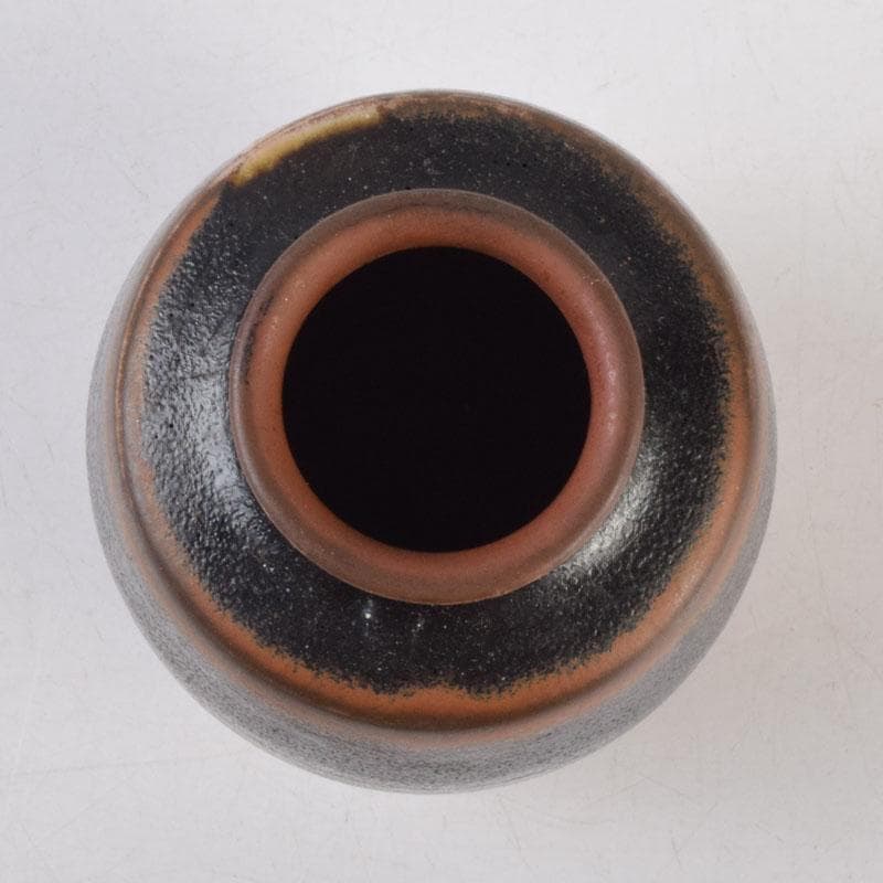 茶道具　瀬戸焼　古瀬戸　肩衝茶入　仕覆付　裏千家十四代淡々斎極め箱　M　8765