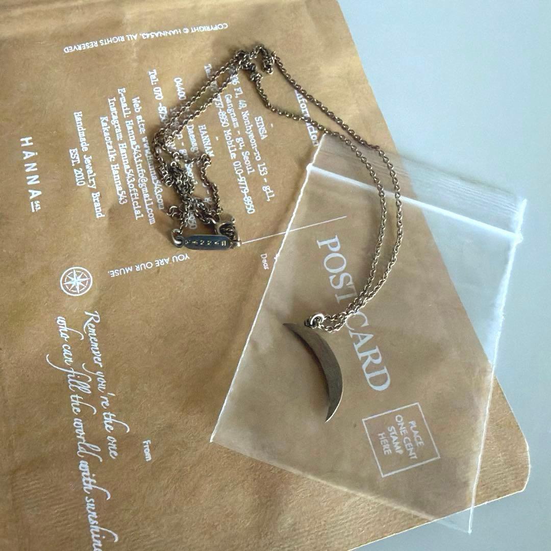 hanna543 BTS JIMIN 着用 三日月ネックレス シルバー