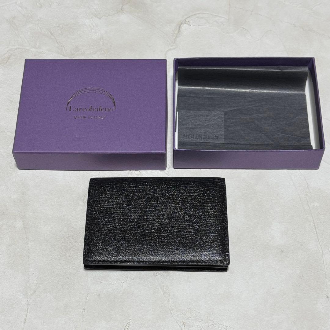 L'Arcobaleno レザー名刺入れ ブラック