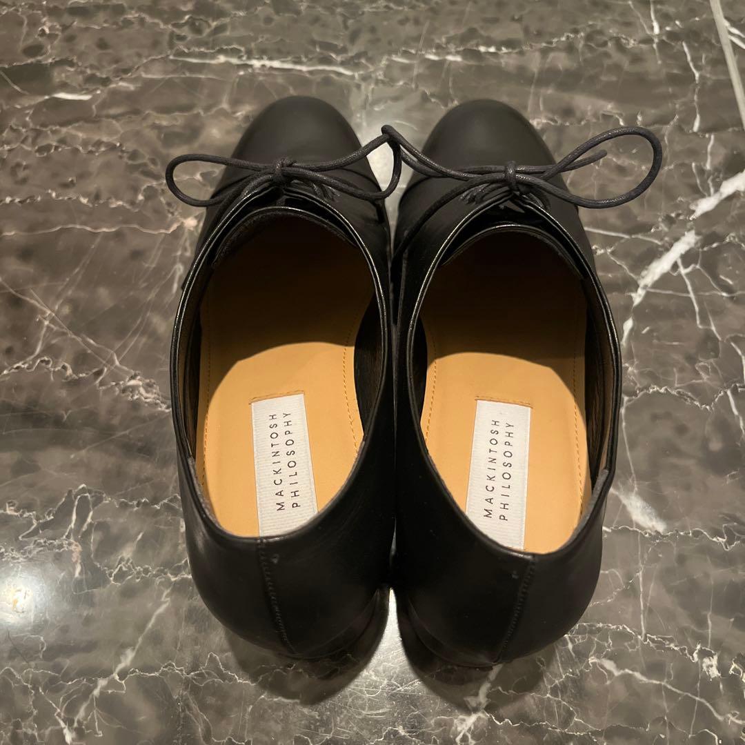 【美品】MACKINTOSH PHILOSOPHY ブラックレースアップシューズ