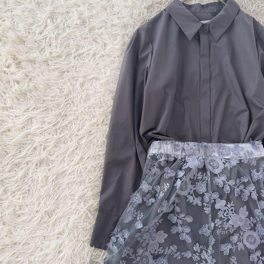 タグ付 Ameri レース レイヤード シャツドレスセット アメリヴィンテージ