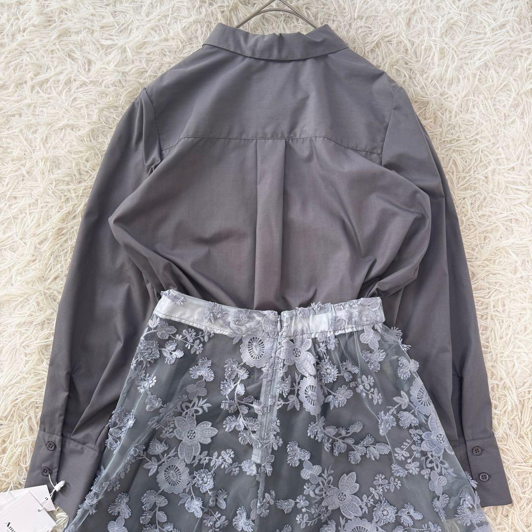 タグ付 Ameri レース レイヤード シャツドレスセット アメリヴィンテージ