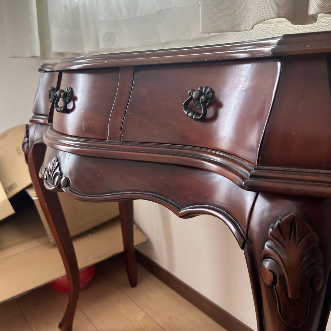 アンティーク調 コンソールテーブル サイドボード チェスト 猫脚 ブラウン