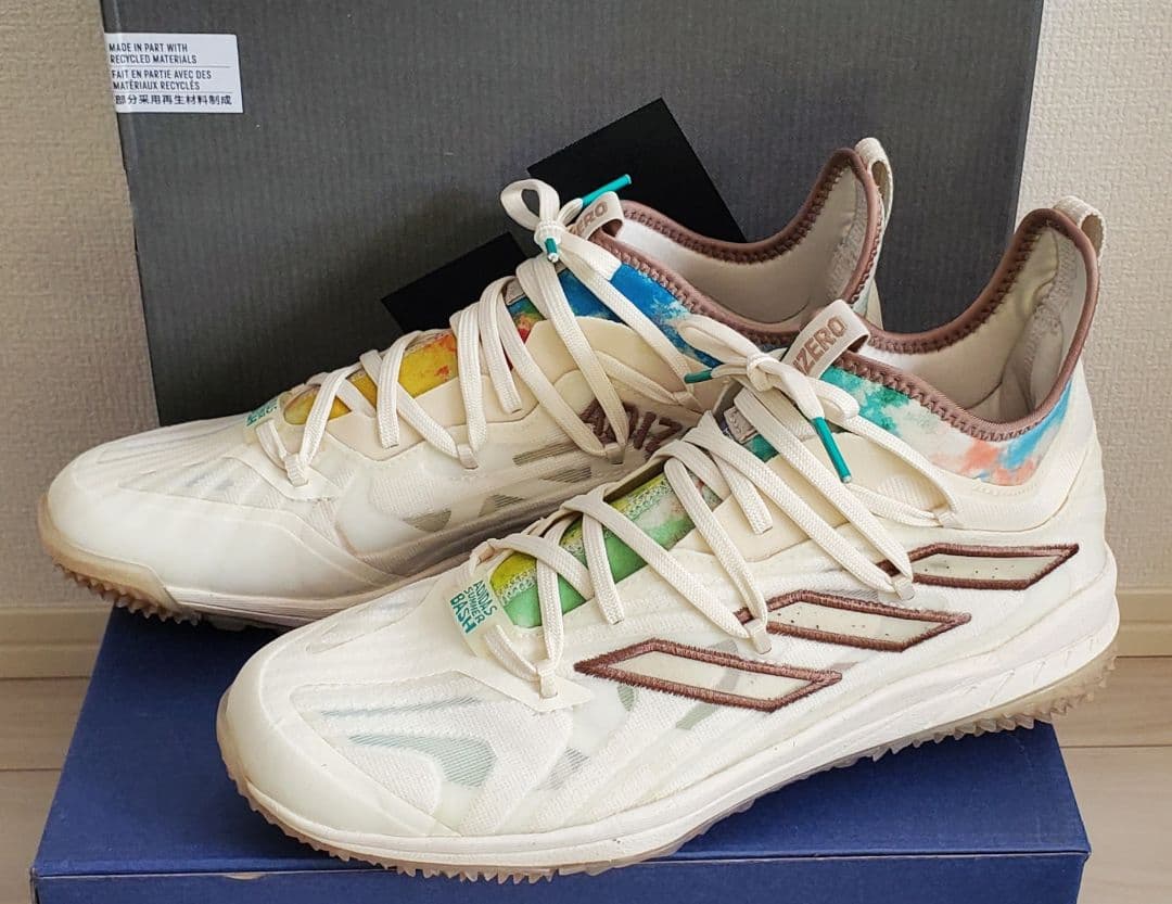 美品☆アディゼロ アフターバーナー 9 NWV ターフ ⚾野球スパイク27cm