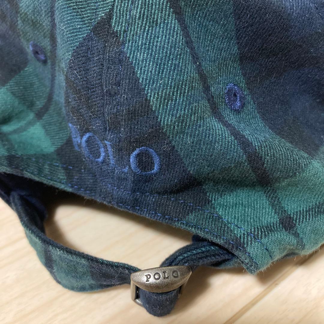 Polo チェック柄 ベースボールキャップ　ラルフローレン