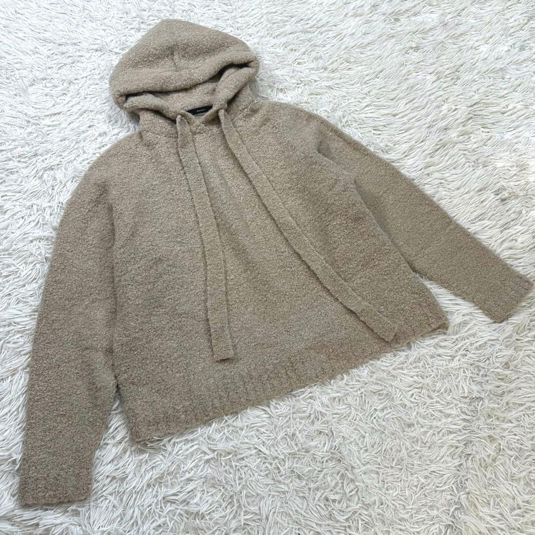 フレームワーク　Loop Yarn フード プルオーバー　ベージュ　24AW