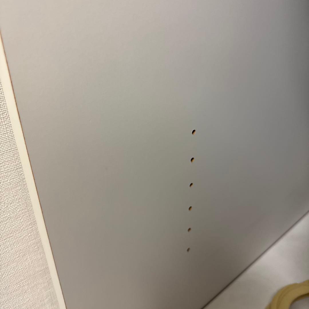 【ディノス】アルミ引き戸式ワードミラーハンガー 幅118cm ミラーホワイト