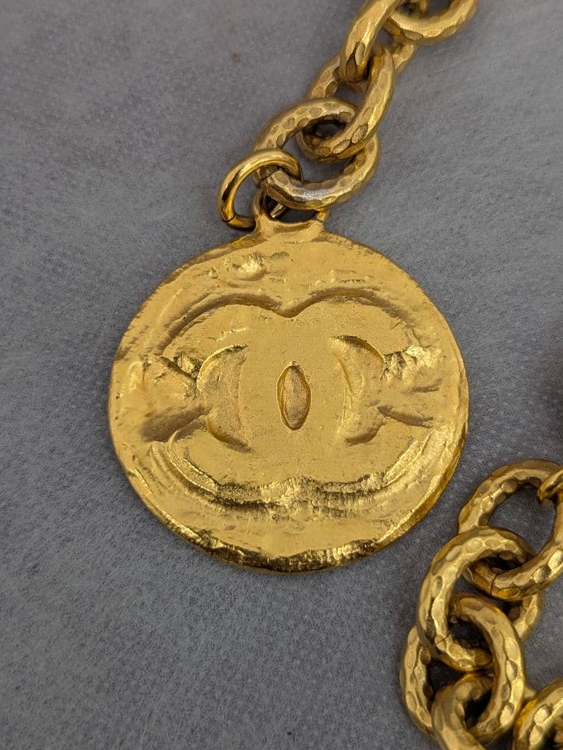 CHANEL シャネル チェーンベルト フェイクパール ココマーク 95A 中古