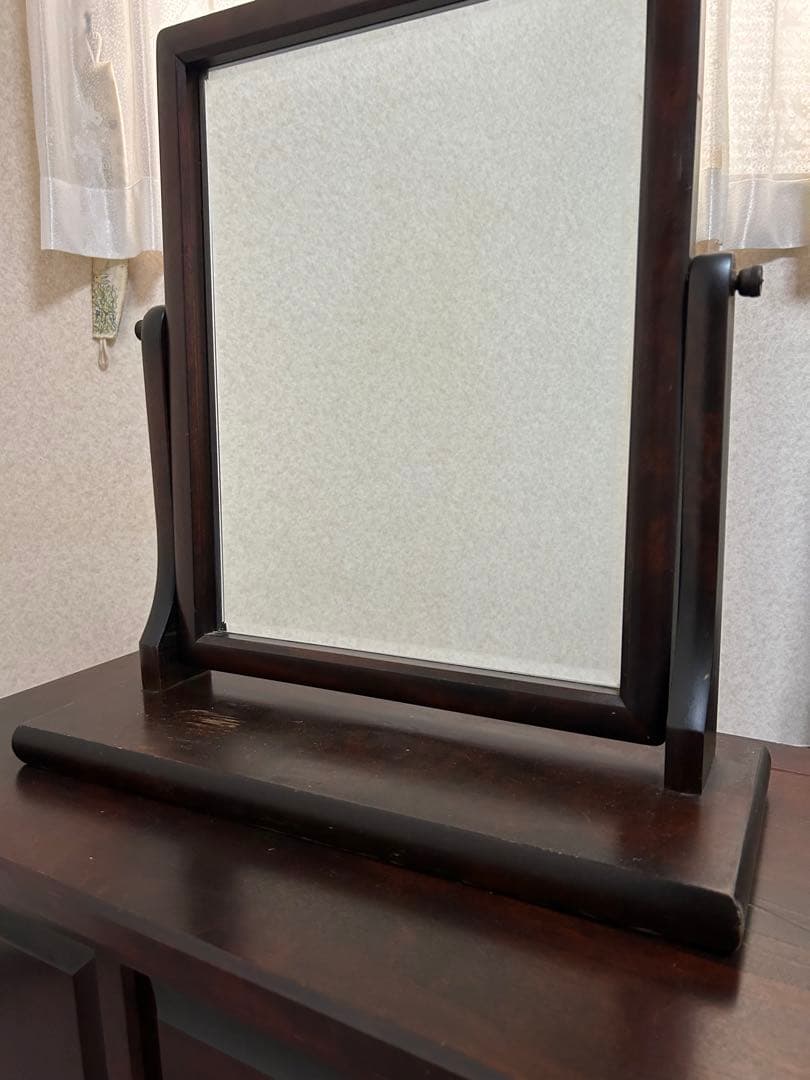 北海道民芸家具　卓上　スタンドミラー　鏡