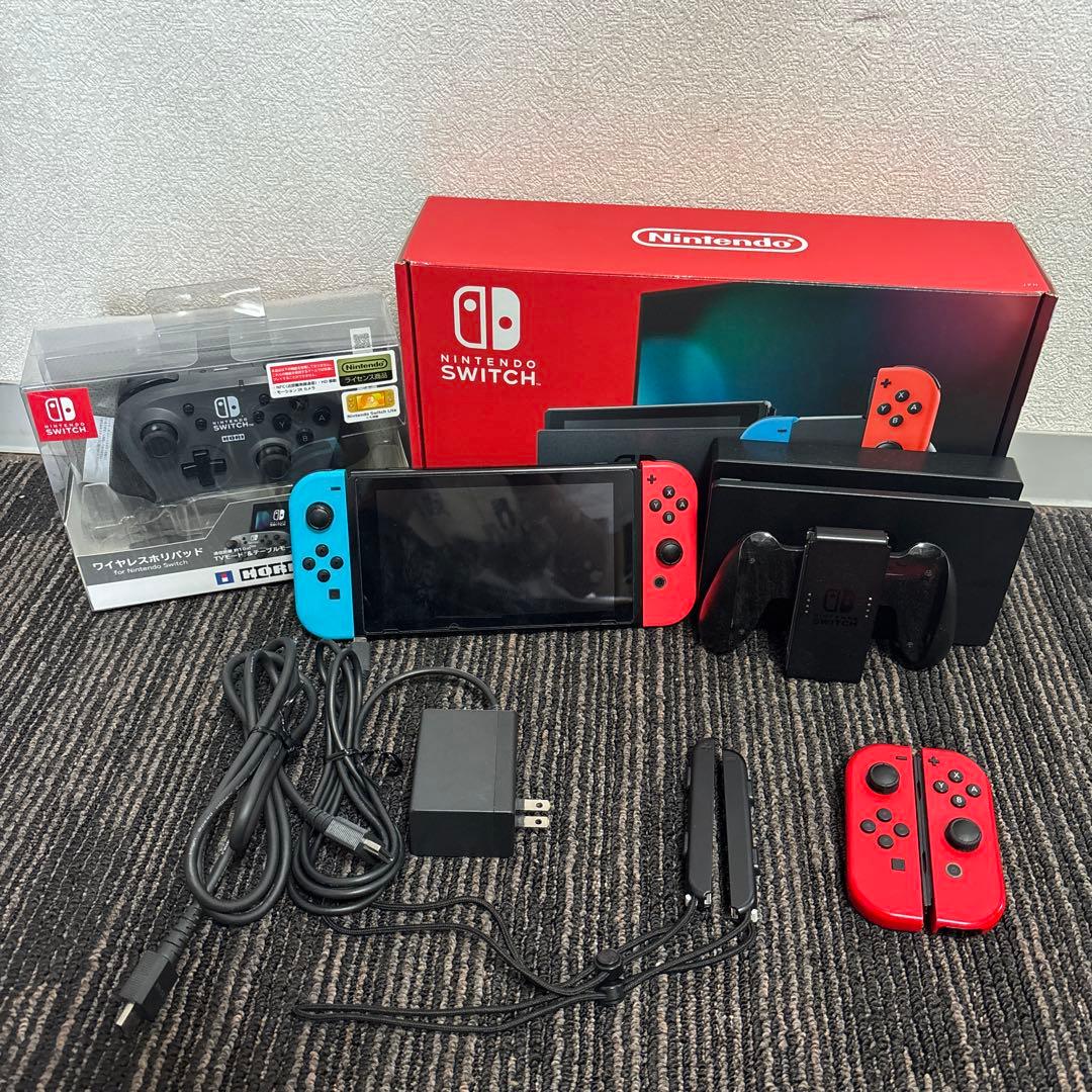 NintendoSwitchバッテリー強化版➕コントローラー　USB64GB付属