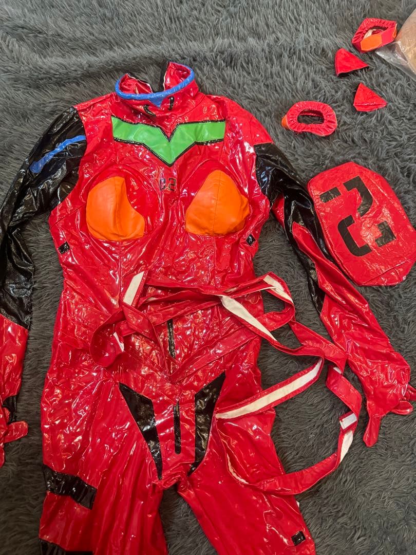 EVA アスカ 戦闘服 コス衣装 レザー調 Sサイズ フルセット