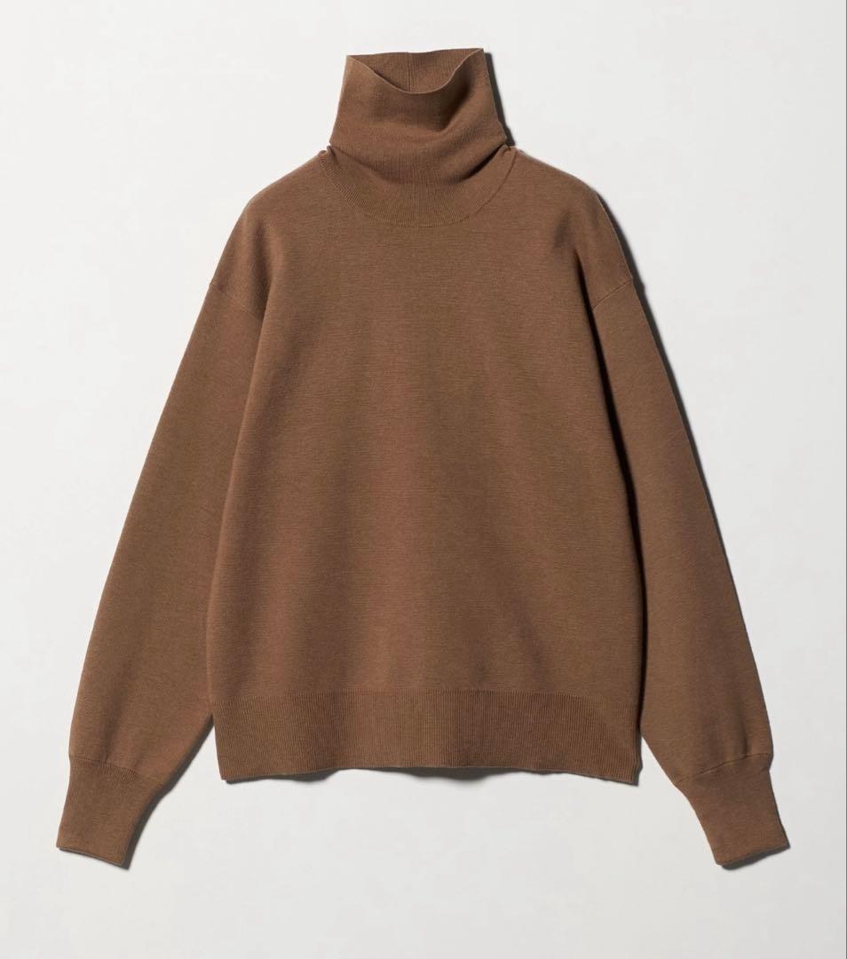 今期2025-26秋冬6（ROKU）コットンウールミラノリブタートルネックニット