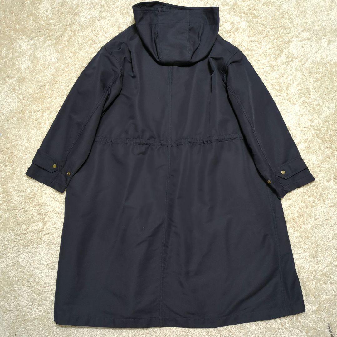 【美品】ハーヴェルスタジオ モッズコート ネイビー レディース 38