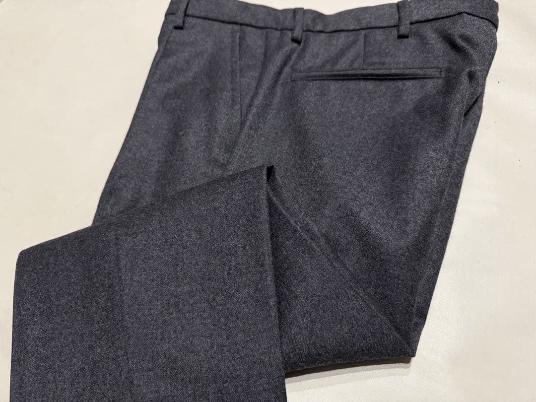 GERMANO ジェルマーノ ウールフランネル1プリーツパンツ 46