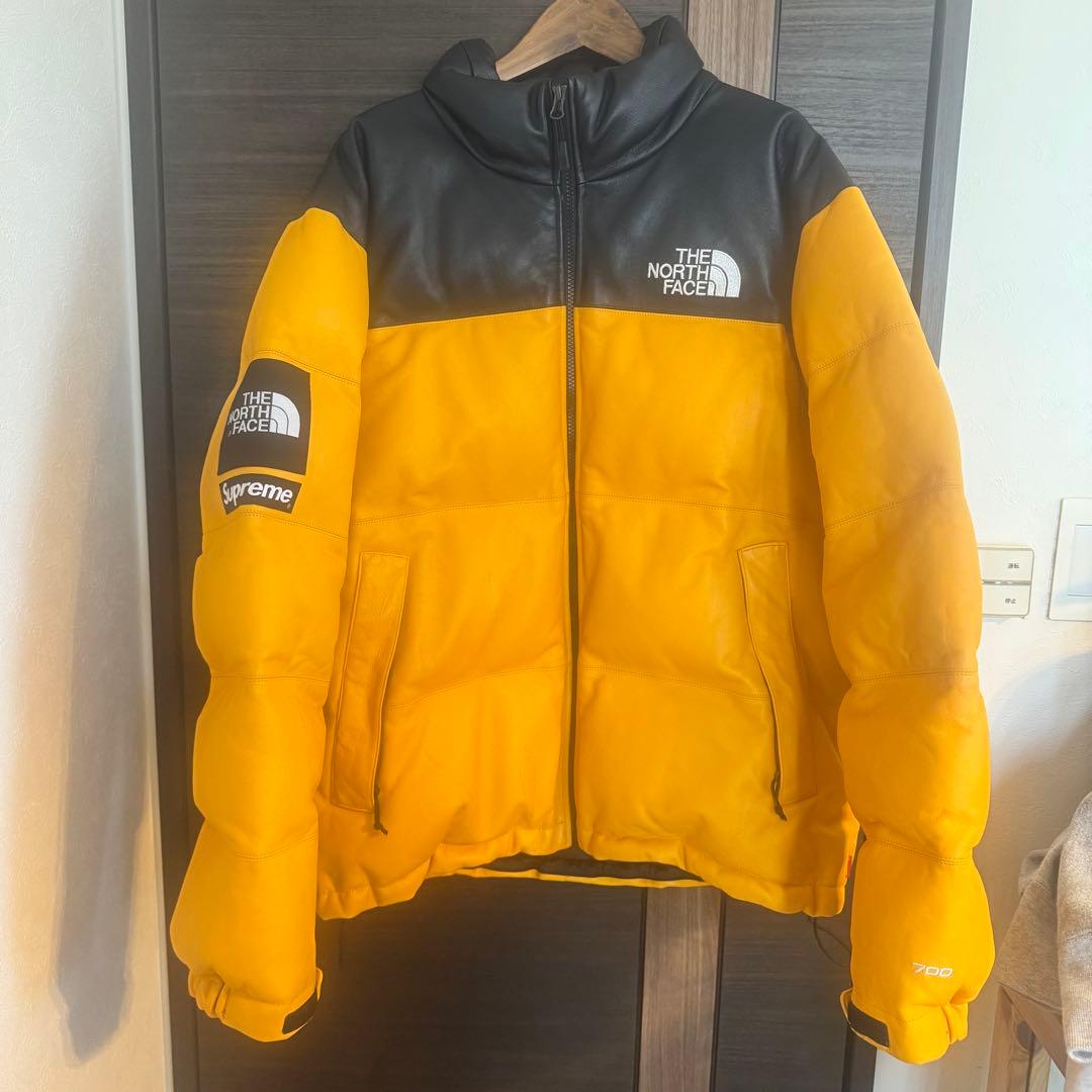 【L】国内正規品SupremeNorth Face Leather Nuptse