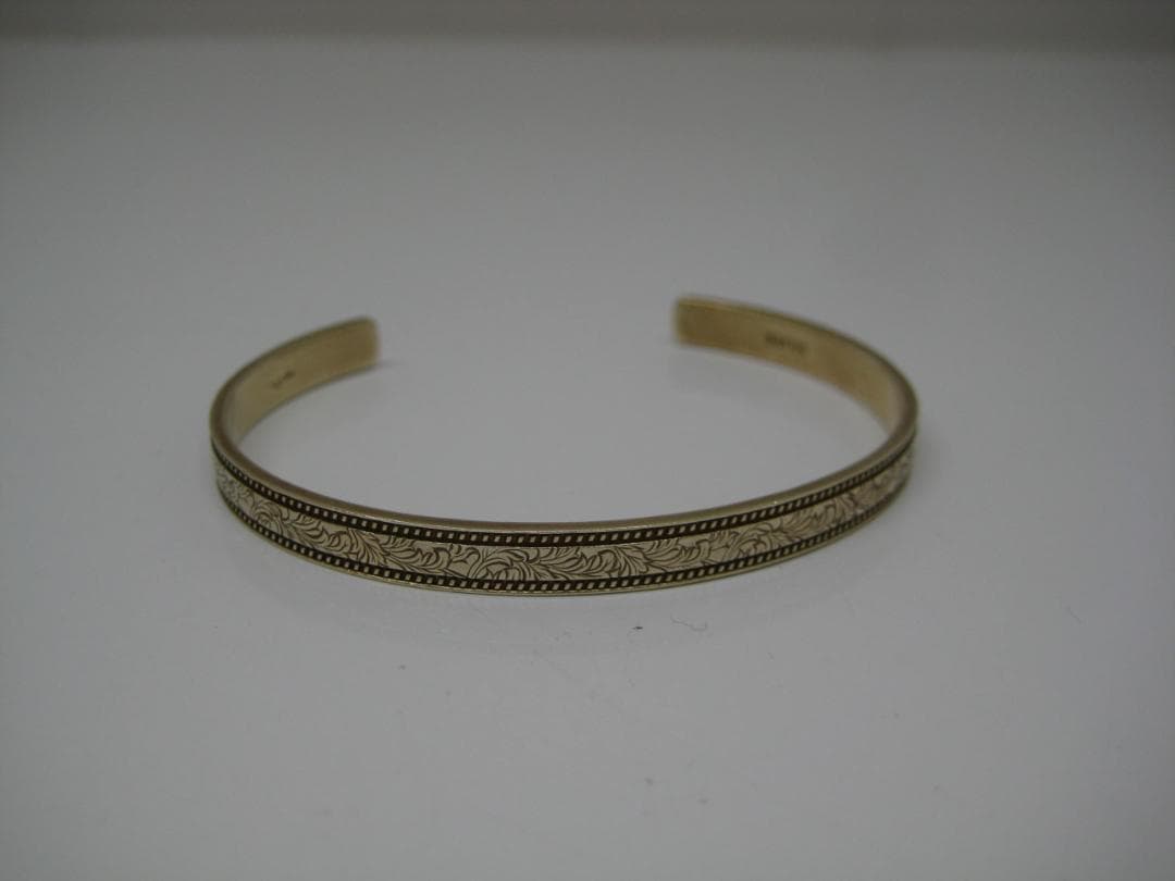 アガット　バングル　シルバー刻印　ゴールドカラー　やさしい色味