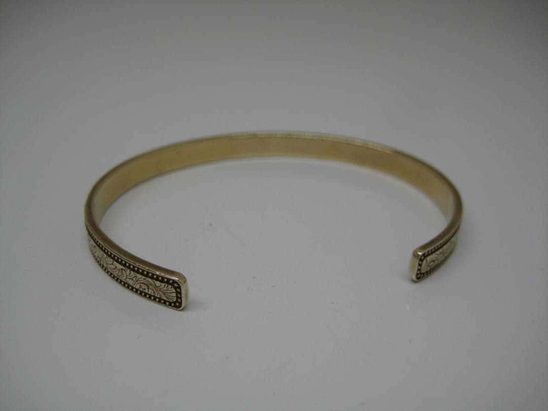 アガット　バングル　シルバー刻印　ゴールドカラー　やさしい色味