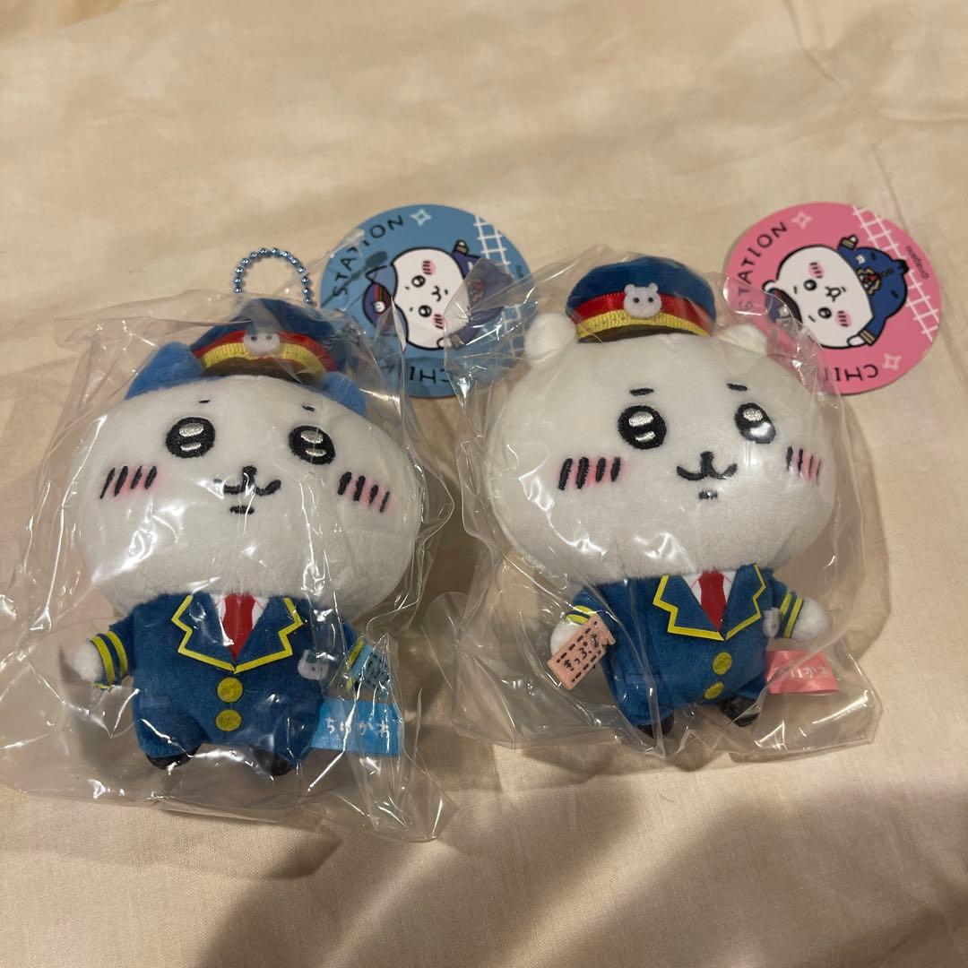 ちいかわ 駅員さんなマスコット ちいかわ ハチワレ セット 東京駅 ポップアップ