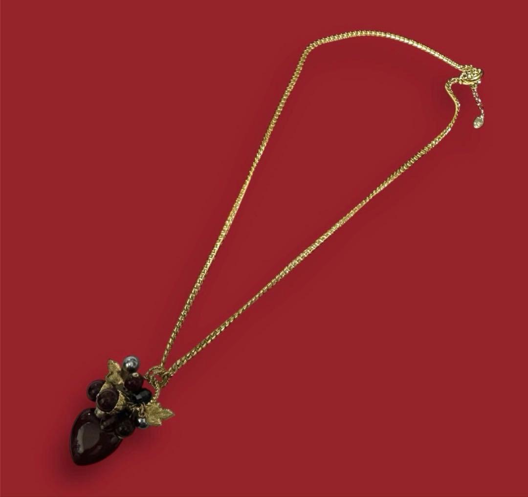 き*い様 1点物★ジャンポールゴルチエ★マルチゴールドカラーハートチャームネック