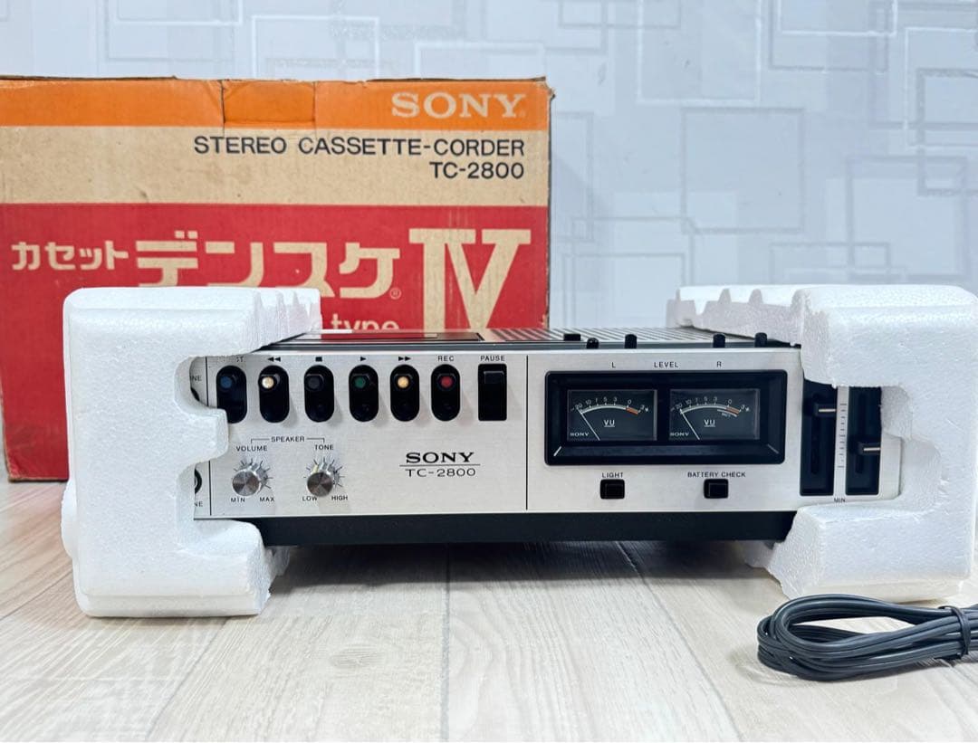【動作品】レア｜SONY デンスケ TC-2800｜高音質レトロカセット当時物