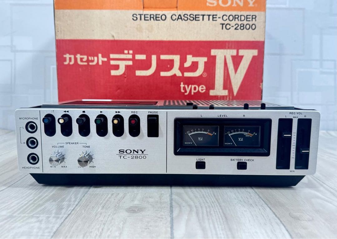 【動作品】レア｜SONY デンスケ TC-2800｜高音質レトロカセット当時物