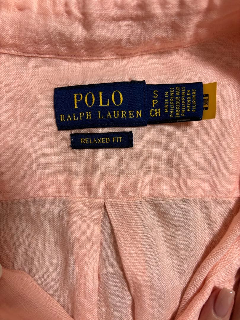 Polo Ralph Lauren ラルフローレン　リネンシャツ ピンク　長袖