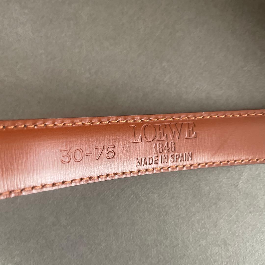 LOEWE ブラックレザーベルト 30-75