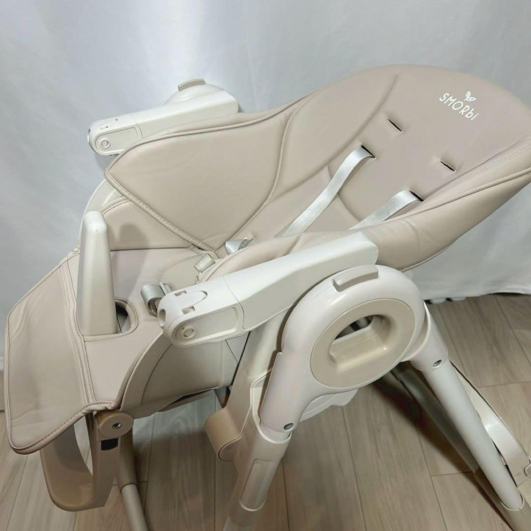 SMORbi のびのびマルチチェア ハイ＆ローチェア サンドグレー