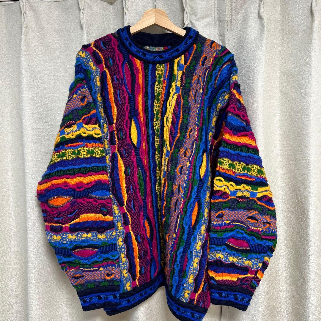 COOGI マルチカラー ニットセーター L